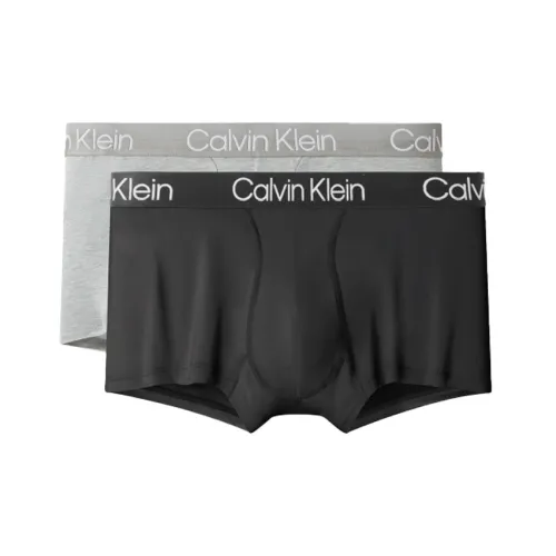 Calvin Klein 1 комплект 2 шт черный+серый мужские боксеры