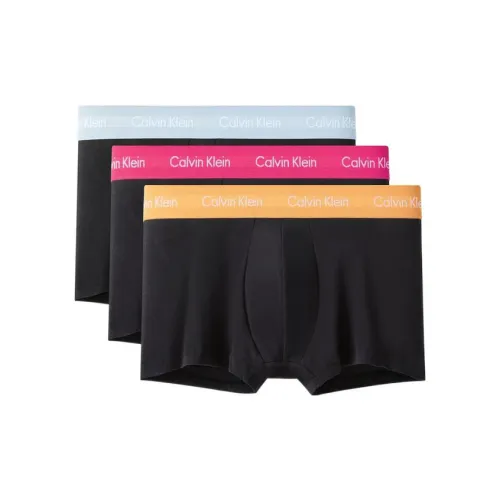 Calvin Klein 1 комплект из 3 пар: серый + красный + желтый, мужские боксеры