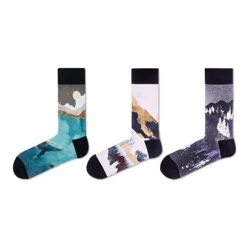 Beats Per Minute 120 3 шт Многоцветные Унисекс Колено высокие Носки