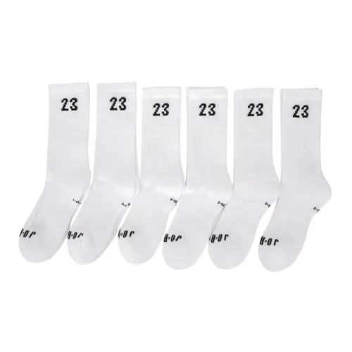 Jordan 6 Pack Белый Унисекс MID Носки до икры