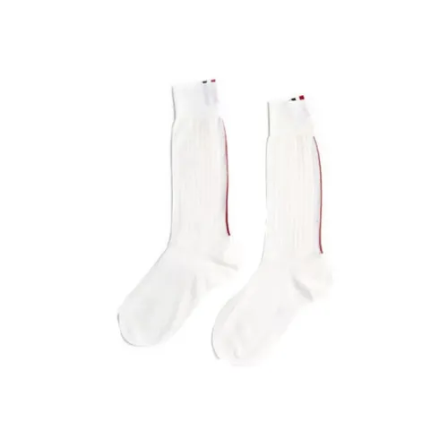 THOM BROWNE Белые Женские Колено Высокие Носки