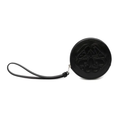 Alexander McQueen THE CURVE BAG Телячья кожа Круглая сумка Кошелек для монет Кошелек Женские Черный