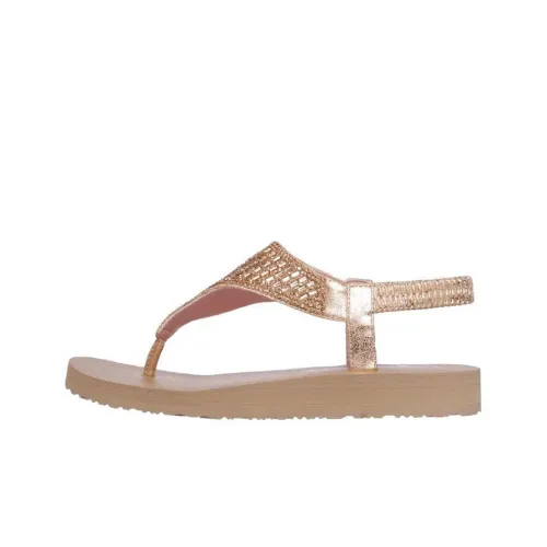 Skechers Meditation Rock Crown One Strap Sandals Women's Gold