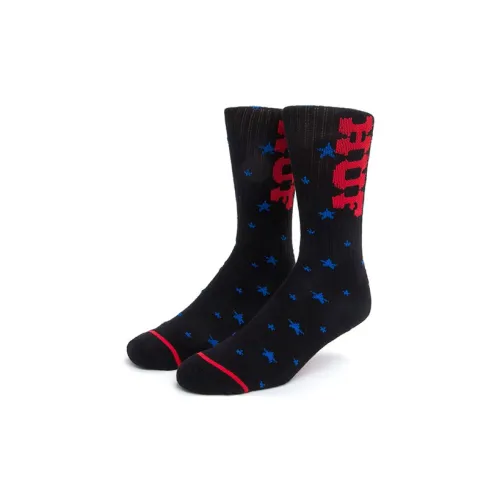 HUF 1 шт Черные Унисекс Высокие Носки до Колена