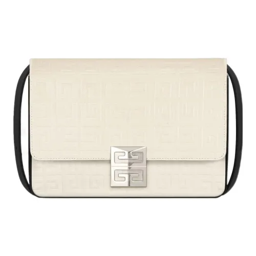 Givenchy Тисненая Телячья Кожа Коробка Сумка Ручная Сумка Сумка через плечо Сумка на плечо Женская Кремово-Белая