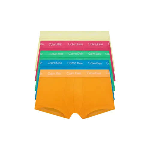 Calvin Klein Оранжевый/Желтый/Красный/Зеленый/Синий 5 пар Мужские боксер-шорты