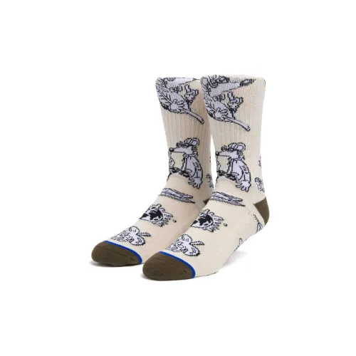 HUF Носки унисекс экрю, высота выше колена