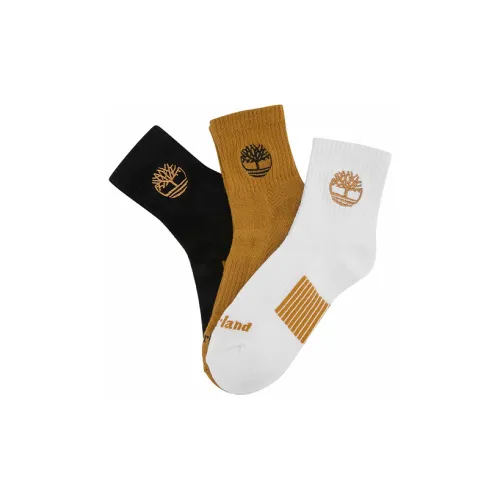 Timberland 1 комплект 3 пачки Белый/Пшеничный/Черный мужские носки MID до икры