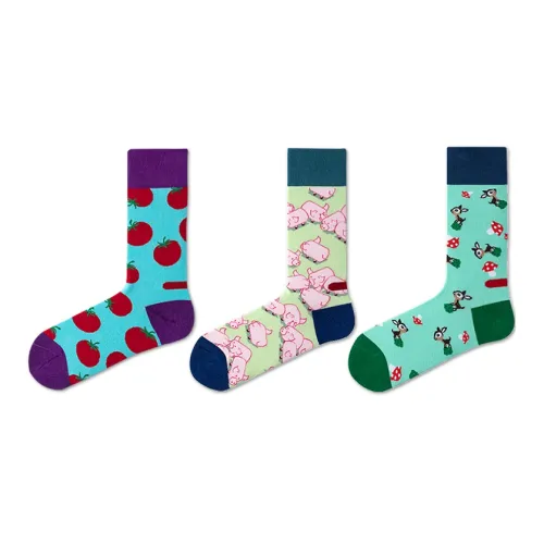 Beats Per Minute 120 3 шт Многоцветные Унисекс MID Носки до икры