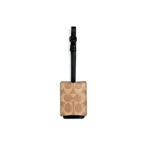 COACH Luggage Tag Корова Кожа Luggage Tag Унисекс Хаки