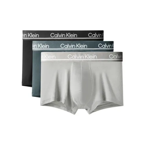 Calvin Klein 3 упаковки черных + серых + темно-серых мужских боксеров