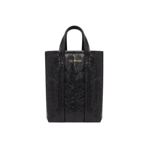 Balenciaga Barbes Fine Grained Sheepskin Чехол для телефона Сумка Сумка через плечо Сумка через плечо Стандартная Женская Черная