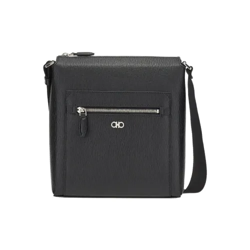 FERRAGAMO GANCINI Рюкзак из коровьей кожи сумка через плечо обычный мужской черный