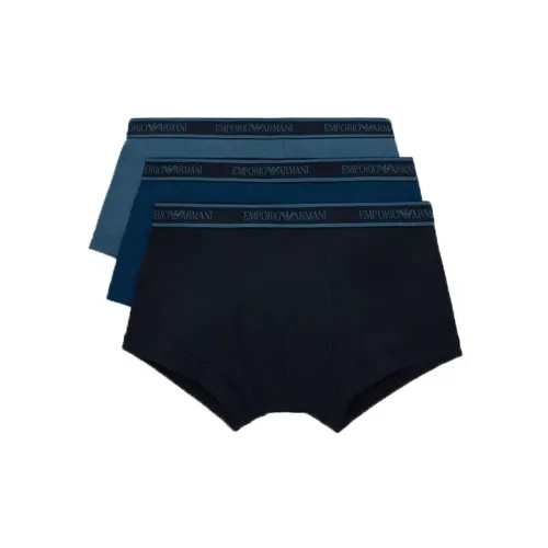 EMPORIO ARMANI 1 комплект из 3 шт. Черный + Темно-синий + Светло-синий Мужские боксеры