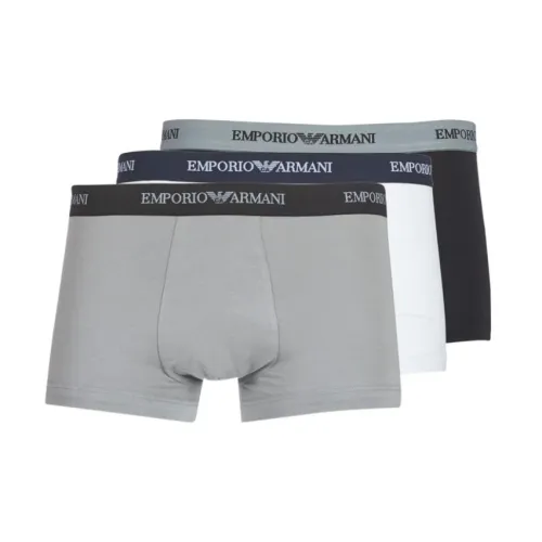 EMPORIO ARMANI 1 комплект из 3 пар: серый + черный + белый мужские боксеры