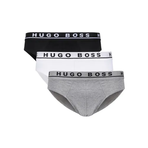 Hugo Boss 1 комплект 3 шт Черный/белый/серый Мужские трусы-бикини