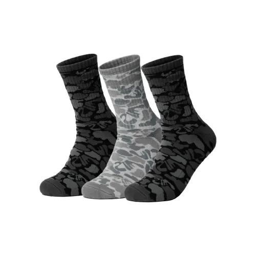THE WIZ 3 шт Черный камуфляж/Серый камуфляж/Черный камуфляж Унисекс MID Носки до икры