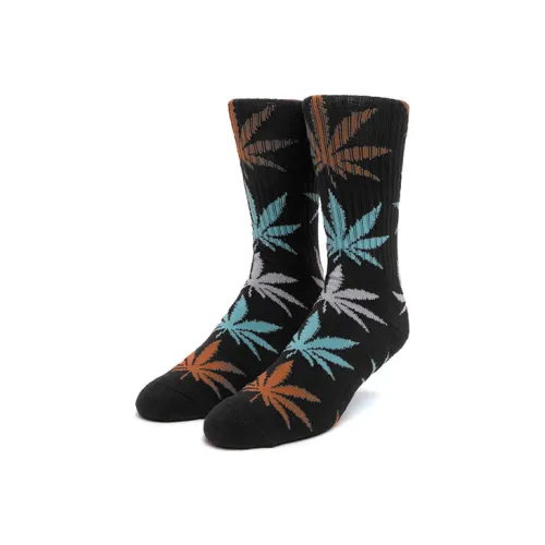 HUF 1 шт Черные Унисекс Высокие Носки до Колена