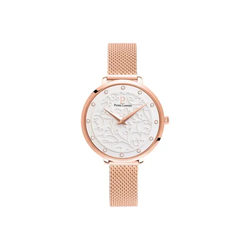 PierreLannier Relief Collection Наручные часы Кварцевый механизм Ремешок из нержавеющей стали 33 Белый циферблат Женские часы 039L908