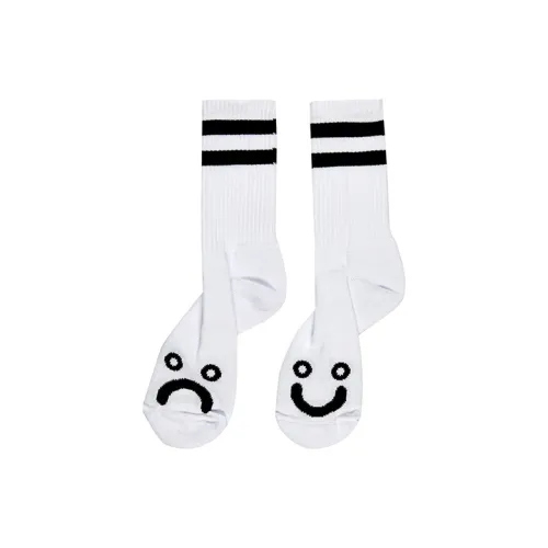 POLAR SKATE CO Белые унисекс колено-высокие носки