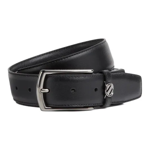 Ermenegildo Zegna Ремни из коровьей кожи, черные, мужские