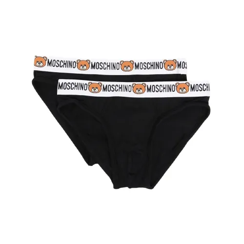MOSCHINO 2 пачки черные мужские трусы-бикини