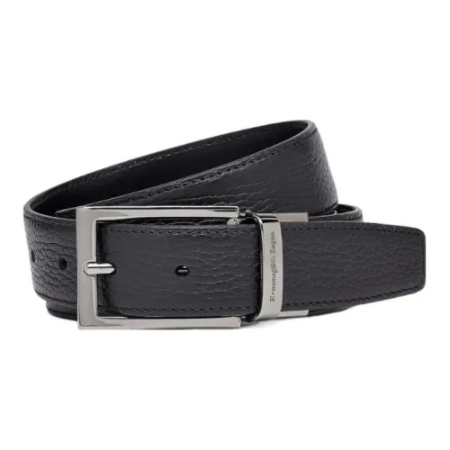 Ermenegildo Zegna Ремни из коровьей кожи, черные, мужские