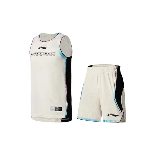 LINING Professional Basketball Series Баскетбольный костюм мужской туманно-белый