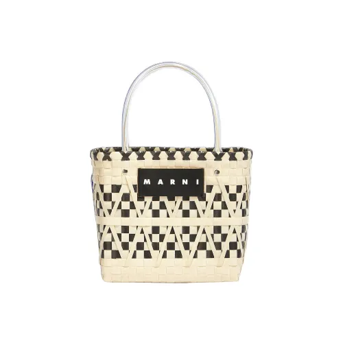 MARNI Полипропиленовая сумка-тоут сумка для покупок обычная сумка женская бежевая черная