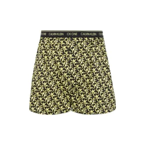CALVIN KLEIN Boxers Мужской 1 упаковка Черный с Желтым