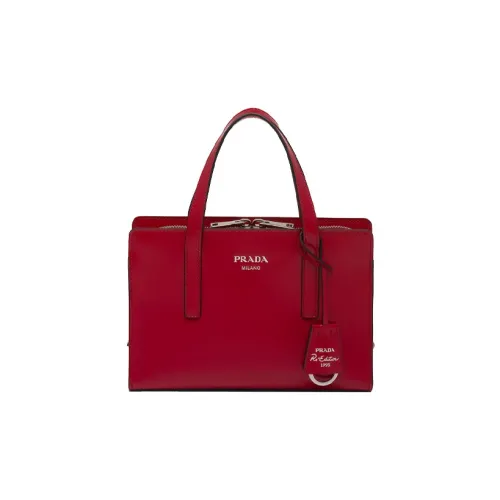 PRADA RE Edition Блестящая кожа сумка обычный женский алый