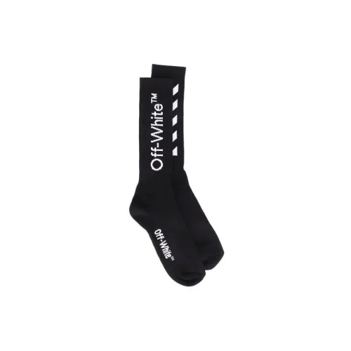 Off Белый FW20 Черный Унисекс MID Носки до икры