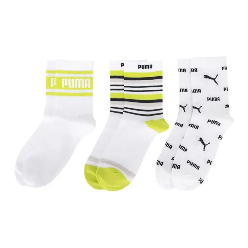 PUMA 3 шт Белый Унисекс MID Носки до икры