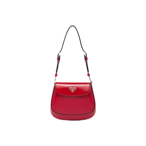 PRADA Кожа Одно Плечо Сумка Мини Женская Алый
