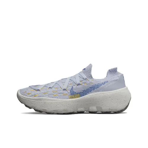 Nike Space Hippie 04 Шокабсорберы Противоскользящие Устойчивые к истиранию Низкий Топ Повседневная обувь Женская Серый Синий