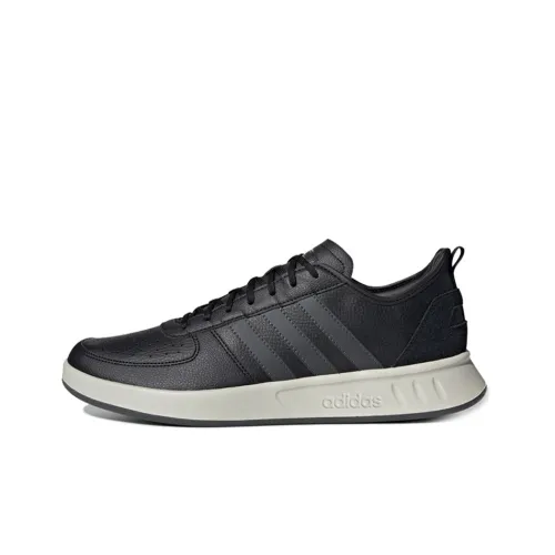 Adidas Court80s Slip-resistant Abrasion-resistant Breathable Low-Top Tennis Shoes Men's Black Adidas Court80s Противоскользящие Устойчивые к истиранию Дышащие Низкие Кроссовки для тенниса Мужские Черные