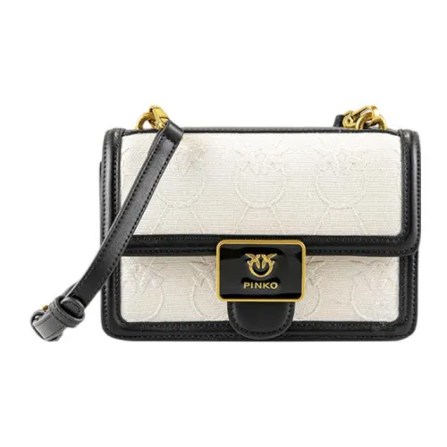 PINKO Love Icon Коровья кожа Через плечо Сумка Сумка через плечо Женская Белая