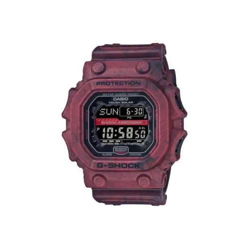 CASIO G SHOCK Collection Солнечный механизм Смола Ремешок Часы 55,5*53,6 мм Унисекс Красный Циферблат Часы GX 56SL 4JF