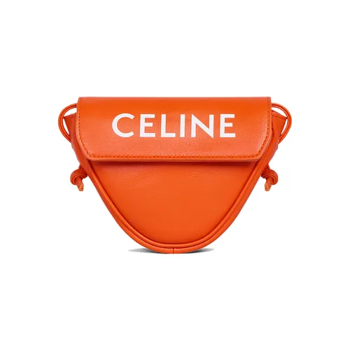 CELINE Сумка через плечо из коровьей кожи Mini Мужская Оранжевая