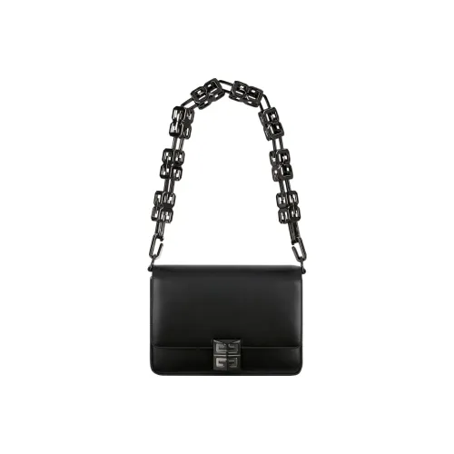 Givenchy 4G Блестящий Spazzolato Коровья кожа Сумка на плечо Сумка Сумка через плечо Женская Черная