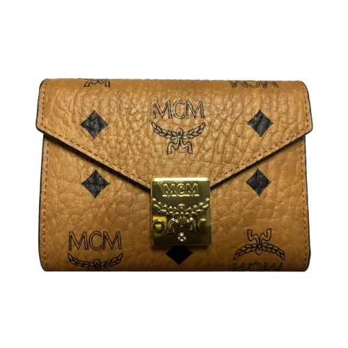 MCM Flip-застежка Кошелек Унисекс Коньячный Коричневый