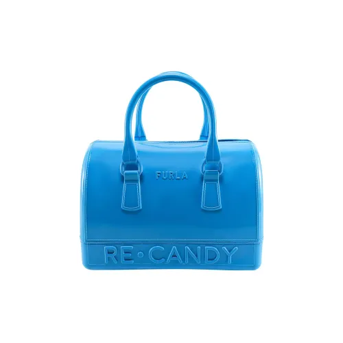 Furla Конфетный цвет Полиэстер Желейная сумка Бостонская сумка Сумка через плечо Сумка среднего размера Женская Небесно-голубая