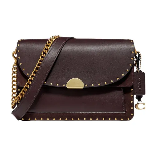 COACH DREAMER Замша с кожей буйвола Сумка через плечо Средняя Женская Бычья кровь