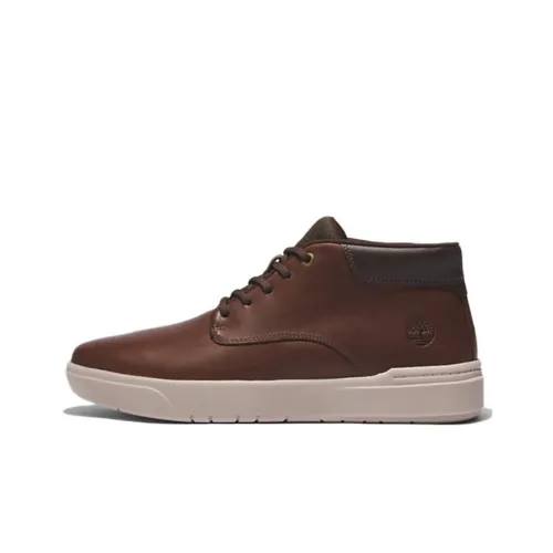 Timberland Seneca Bay Chukka Slip-resistant Abrasion-resistant High Top Skateboard Shoes Men's Coffee Brown