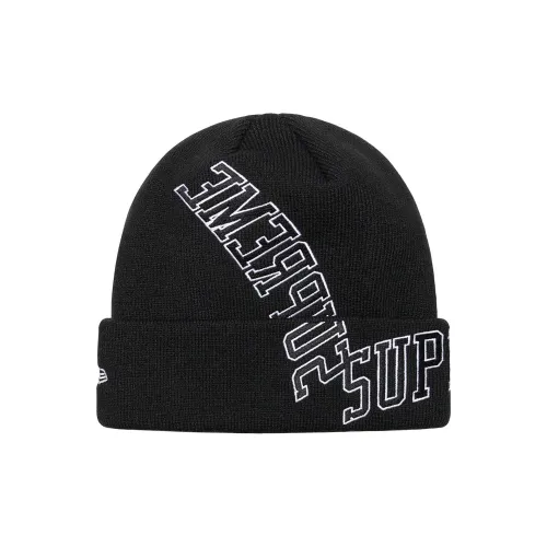 Supreme x New Era Акриловые шапки-бини Унисекс Черный Розовый Зеленый Желтый