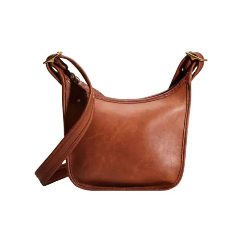 COACH Legacy Хромовая дубленая кожа Сумка через плечо Средняя Женская Коричневая