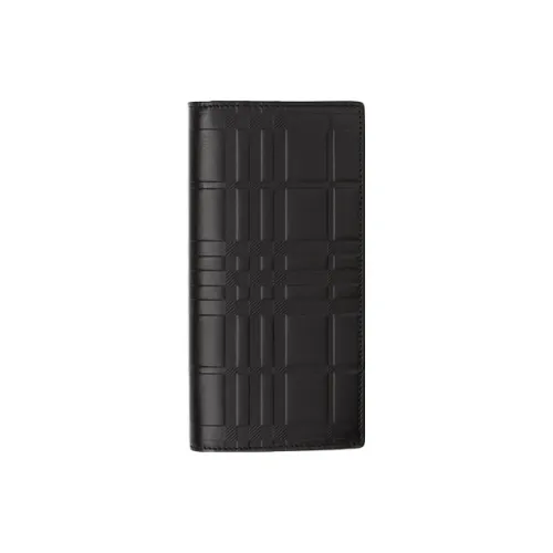 Burberry Кожа Длинный Кошелек Держатель для Карт Кошелек Мужской Черный