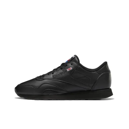 Reebok Classic Leather Plus Low Top Беговые кроссовки Унисекс Черный