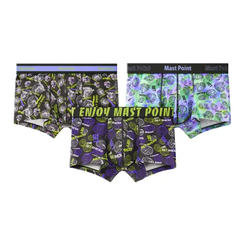 Mast Point Мужское нижнее белье с принтом боксер бесшовный ремень антибактериальное комплект Combo Set многоцветное