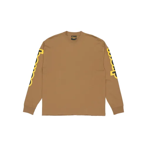 Drew House Letter Logo Series Коричневая унисекс футболка